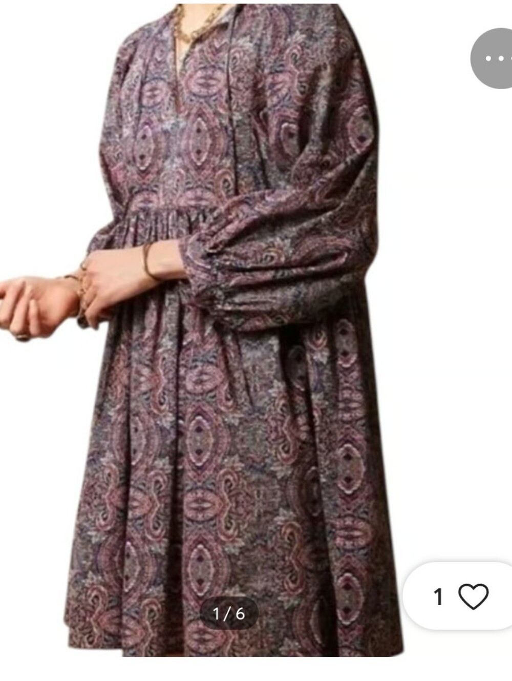Banana Republic Women Shirt Dress Peasant SzM Cottagecore 100% Cotton Boho